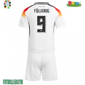 Tyskland Niclas Fullkrug #9 Hemmaställ Barn EM 2024 Kortärmad (+ Korta byxor)